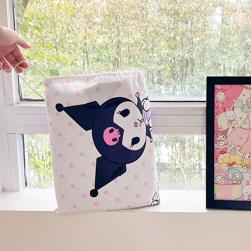 91家纺网 家纺一手货源 找家纺 金爱家 2024新款三丽鸥正版授权纯棉旅行隔脏睡袋火车出行睡袋系列（送同款收纳袋） 纯棉睡袋-甜筒库洛米