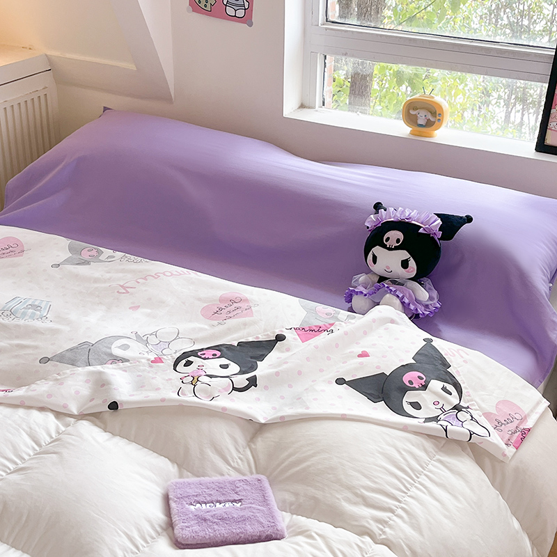 91家纺网 家纺一手货源 找家纺 金爱家 2024新款三丽鸥正版授权纯棉旅行隔脏睡袋火车出行睡袋系列（送同款收纳袋） 纯棉睡袋-甜筒库洛米