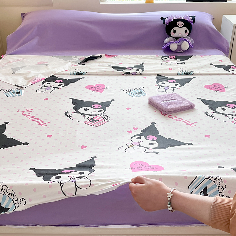 91家纺网 家纺一手货源 找家纺 金爱家 2024新款三丽鸥正版授权纯棉旅行隔脏睡袋火车出行睡袋系列（送同款收纳袋） 纯棉睡袋-甜筒库洛米