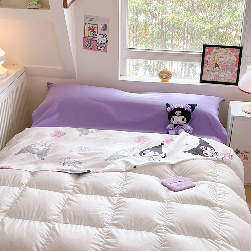 91家纺网 家纺一手货源 找家纺 金爱家 2024新款三丽鸥正版授权纯棉旅行隔脏睡袋火车出行睡袋系列（送同款收纳袋） 纯棉睡袋-甜筒库洛米