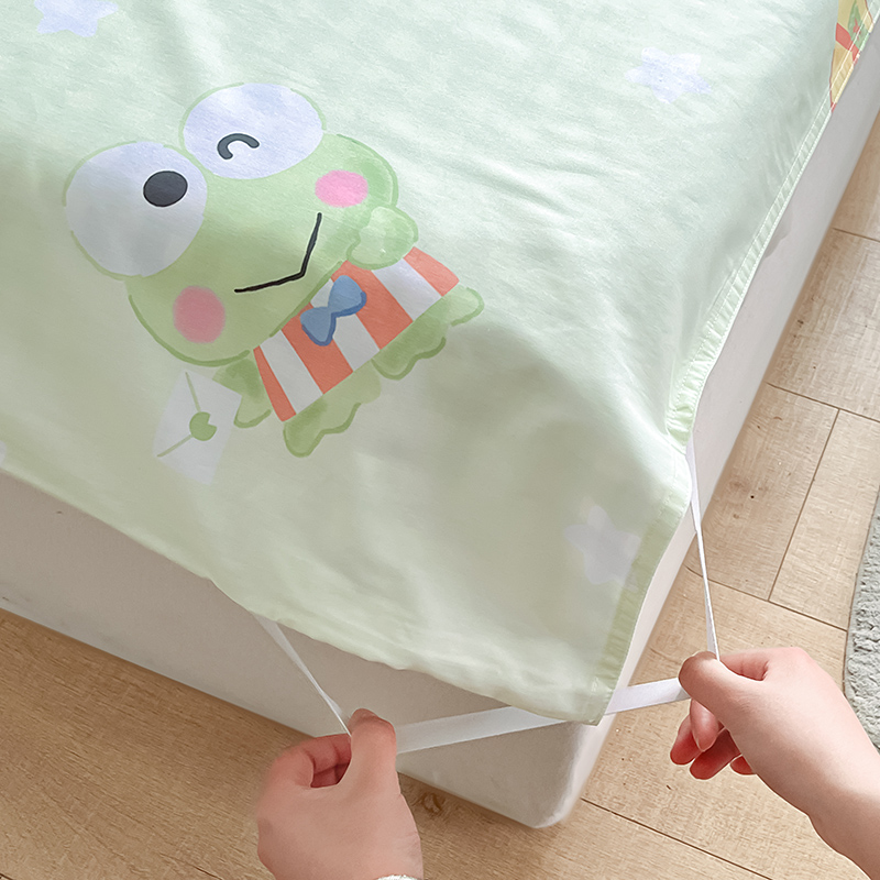 91家纺网 家纺一手货源 找家纺 金爱家 2024新款三丽鸥正版授权纯棉旅行隔脏睡袋火车出行睡袋系列（送同款收纳袋） 纯棉睡袋-微笑大眼蛙