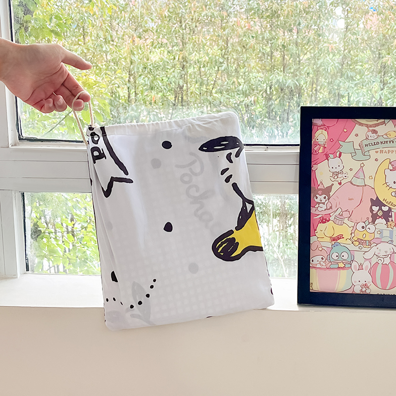 91家纺网 家纺一手货源 找家纺 金爱家 2024新款三丽鸥正版授权纯棉旅行隔脏睡袋火车出行睡袋系列（送同款收纳袋） 纯棉睡袋-香蕉帕恰狗