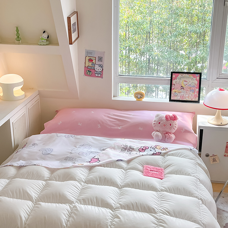 91家纺网 家纺一手货源 找家纺 金爱家 2024新款三丽鸥正版授权纯棉旅行隔脏睡袋火车出行睡袋系列（送同款收纳袋） 纯棉睡袋-小熊kitty
