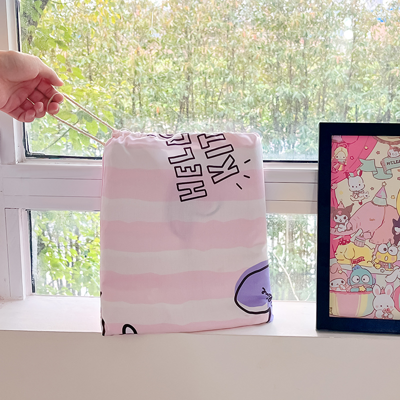 91家纺网 家纺一手货源 找家纺 金爱家 2024新款三丽鸥正版授权纯棉旅行隔脏睡袋火车出行睡袋系列（送同款收纳袋） 纯棉睡袋-小熊kitty