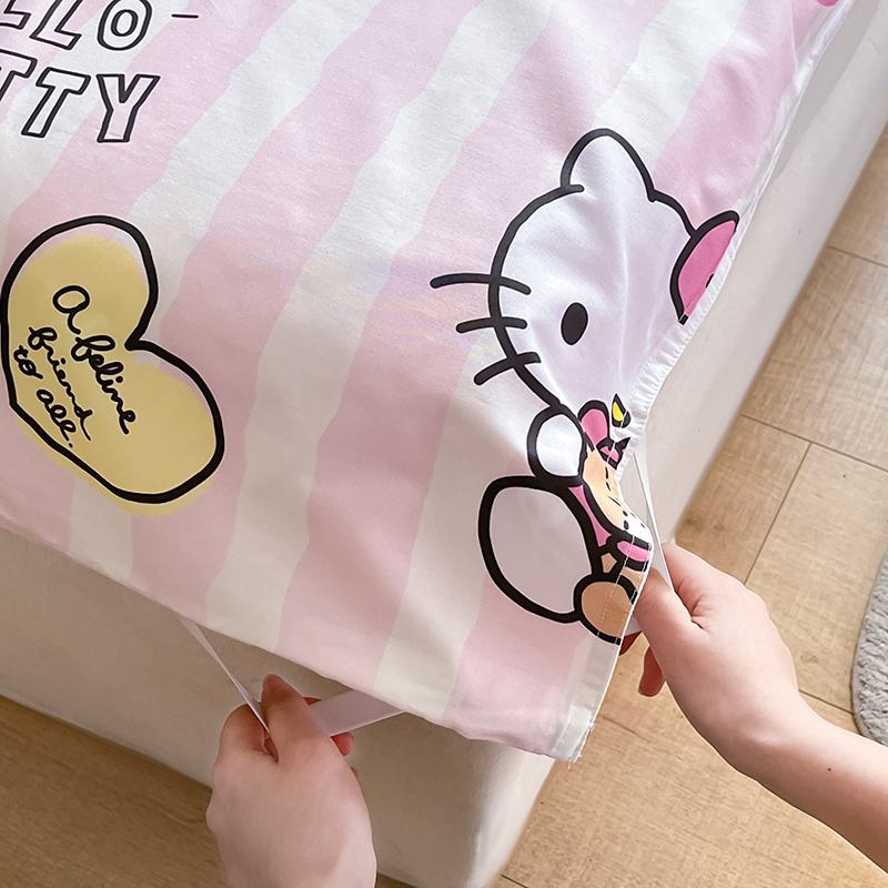 91家纺网 家纺一手货源 找家纺 金爱家 2024新款三丽鸥正版授权纯棉旅行隔脏睡袋火车出行睡袋系列（送同款收纳袋） 纯棉睡袋-小熊kitty