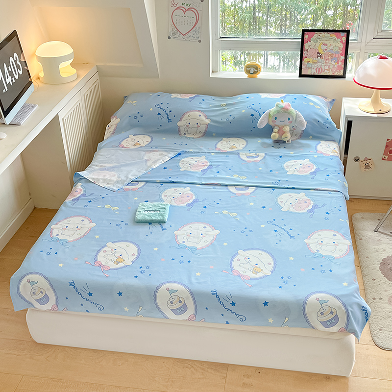 91家纺网 家纺一手货源 找家纺 金爱家 2024新款三丽鸥正版授权纯棉旅行隔脏睡袋火车出行睡袋系列（送同款收纳袋） 纯棉睡袋-玉桂狗