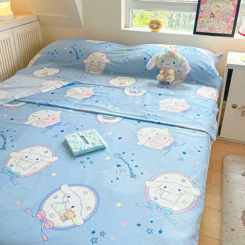 91家纺网 家纺一手货源 找家纺 金爱家 2024新款三丽鸥正版授权纯棉旅行隔脏睡袋火车出行睡袋系列（送同款收纳袋） 纯棉睡袋-玉桂狗