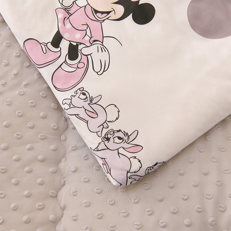 91家纺网 家纺一手货源 找家纺 艾兜坊 2024新款A类针织凉感大豆夏被 圆点米妮