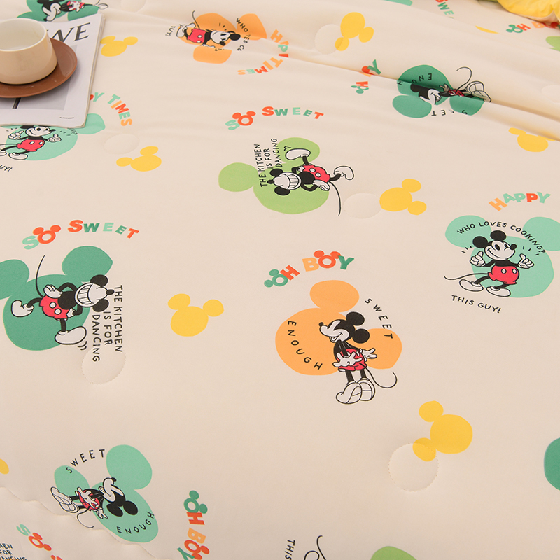 91家纺网 家纺一手货源 找家纺 艾兜坊 2024新款A类针织凉感大豆夏被 调皮米奇