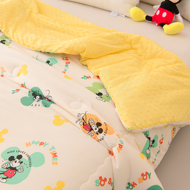 91家纺网 家纺一手货源 找家纺 艾兜坊 2024新款A类针织凉感大豆夏被 调皮米奇