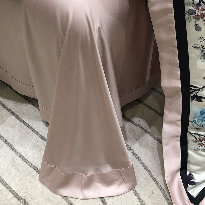 91家纺网 家纺一手货源 找家纺 黑白森林2024款 50X50S高支天丝棉数码印花四件套天丝全棉