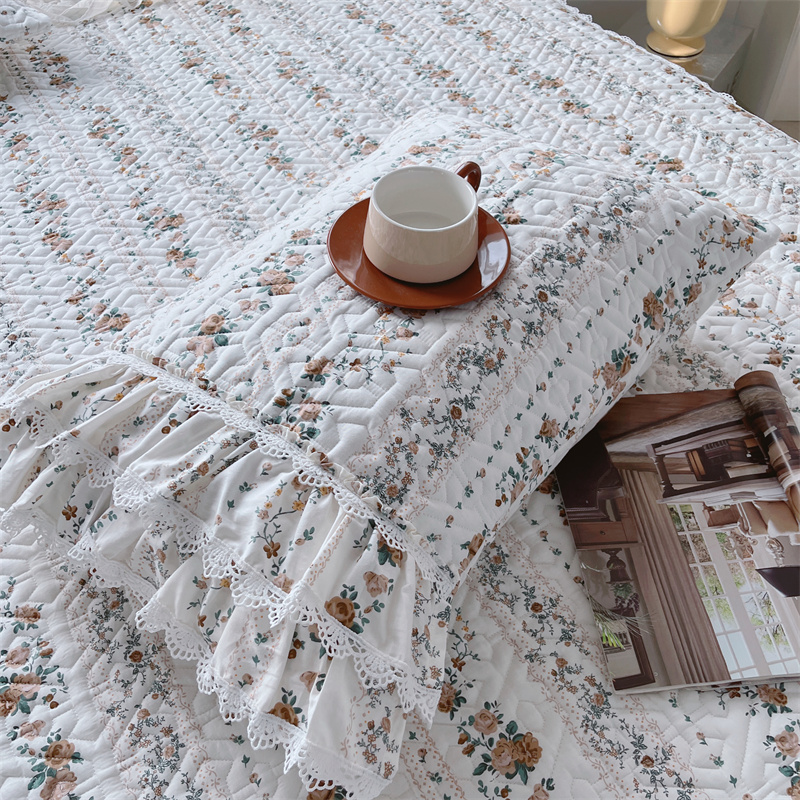 91家纺网 家纺一手货源 找家纺 （总）胜权家纺 2024新款13372全棉夹棉宫廷风皇冠蕾丝床裙