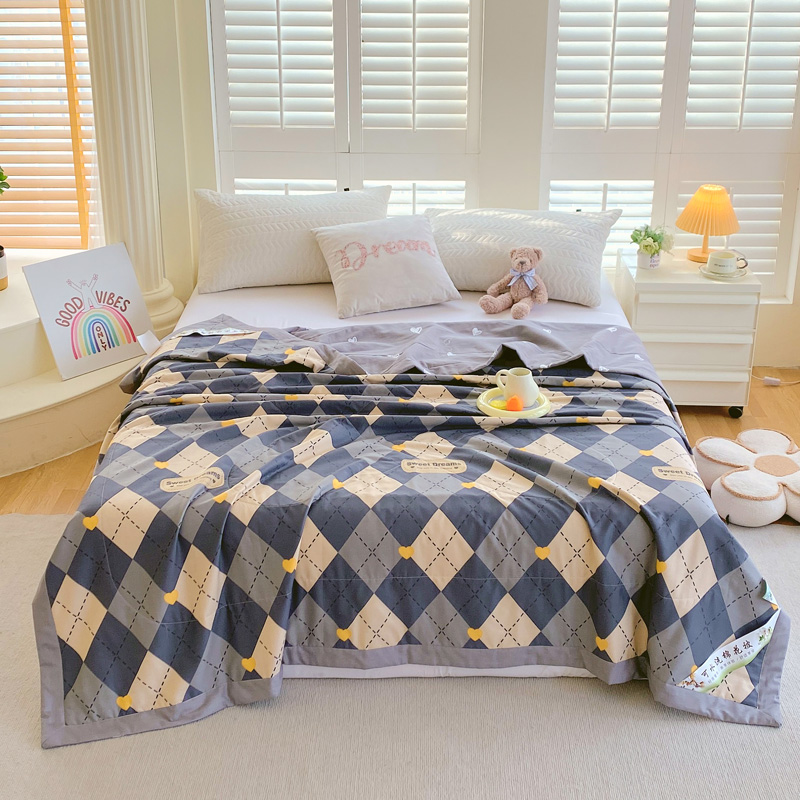 2024全棉棉花印花夏被空调被夏凉被
