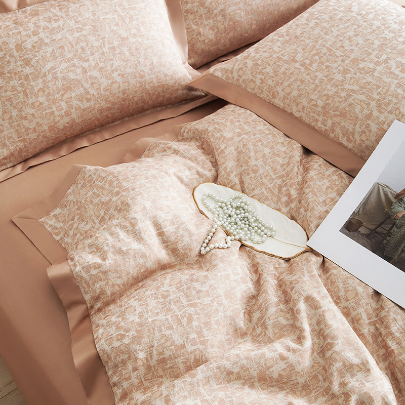 91家纺网 家纺一手货源 找家纺 【2024】100支100S全棉色织提花一件定制高端奢华直播爆款线下主推 阑珊·粉