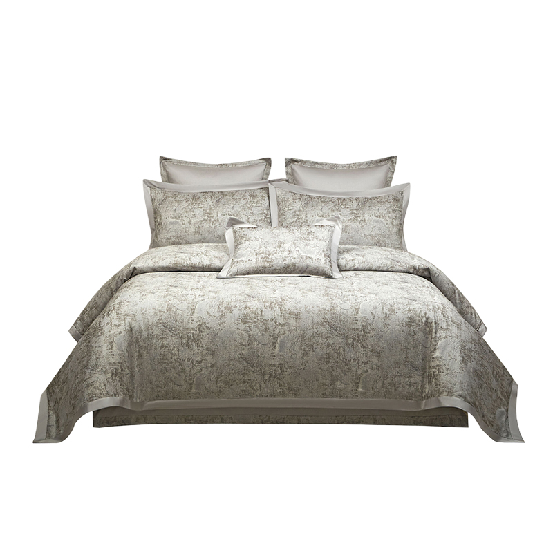 91家纺网 家纺一手货源 找家纺 【2024】100支100S全棉色织提花一件定制高端奢华直播爆款线下主推 云卷·灰