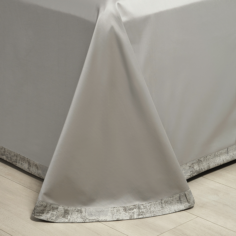 91家纺网 家纺一手货源 找家纺 【2024】100支100S全棉色织提花一件定制高端奢华直播爆款线下主推 云卷·灰