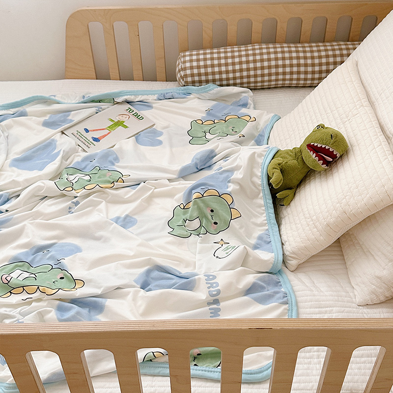 91家纺网 家纺一手货源 找家纺 嗨生活 2025新款婴儿裸睡级凉感针织毯 幼儿园夏被 儿童夏被 毯子 直播 微商 电商 好货推荐产品 爱心恐龙