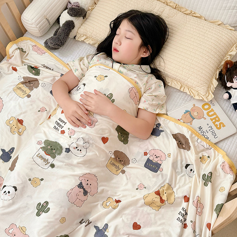 91家纺网 家纺一手货源 找家纺 嗨生活 2025新款婴儿裸睡级凉感针织毯 幼儿园夏被 儿童夏被 毯子 直播 微商 电商 好货推荐产品 茶杯狗狗