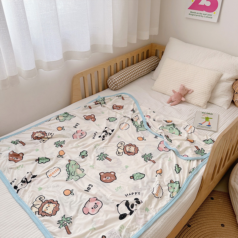 91家纺网 家纺一手货源 找家纺 嗨生活 2025新款婴儿裸睡级凉感针织毯 幼儿园夏被 儿童夏被 毯子 直播 微商 电商 好货推荐产品 动物集