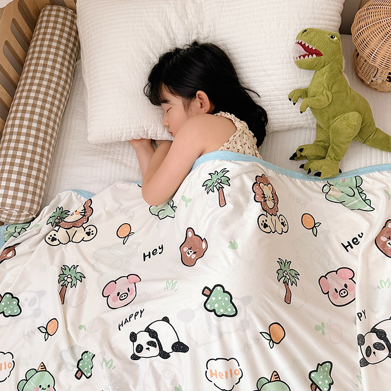 91家纺网 家纺一手货源 找家纺 嗨生活 2025新款婴儿裸睡级凉感针织毯 幼儿园夏被 儿童夏被 毯子 直播 微商 电商 好货推荐产品 动物集