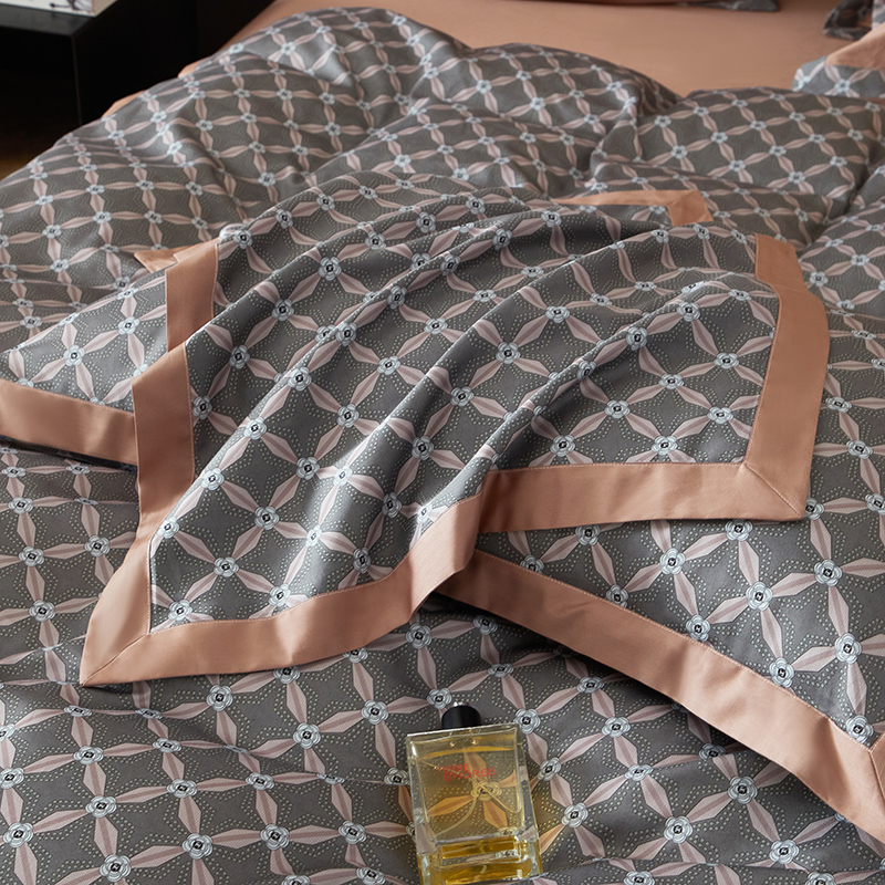 91家纺网 家纺一手货源 找家纺 【2024】100支100S全棉数码印花四件套一件定制高端奢华直播爆款线下主推 华美