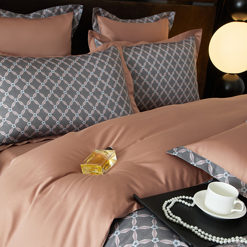 91家纺网 家纺一手货源 找家纺 【2024】100支100S全棉数码印花四件套一件定制高端奢华直播爆款线下主推 华美