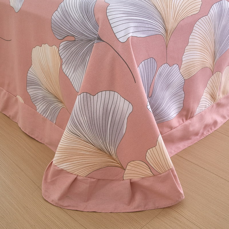 91家纺网 家纺一手货源 找家纺 金纱玉纺家纺 2024新款加厚AB版四件套 南枫-粉