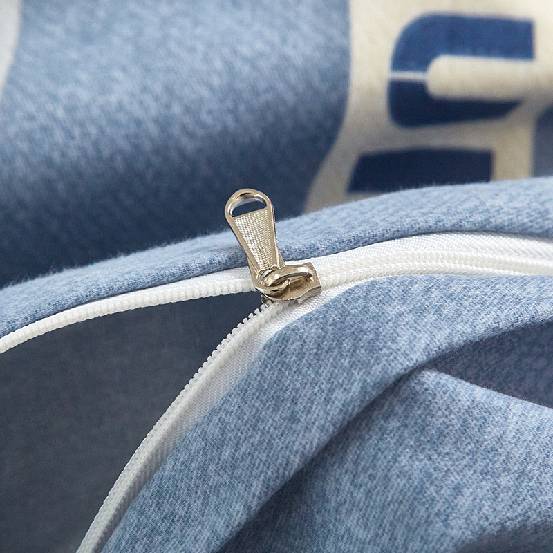 91家纺网 家纺一手货源 找家纺 金纱玉纺家纺 2024新款加厚AB版四件套 时尚左拉-蓝