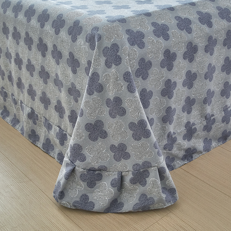 91家纺网 家纺一手货源 找家纺 金纱玉纺家纺 2024新款加厚AB版四件套 四叶草