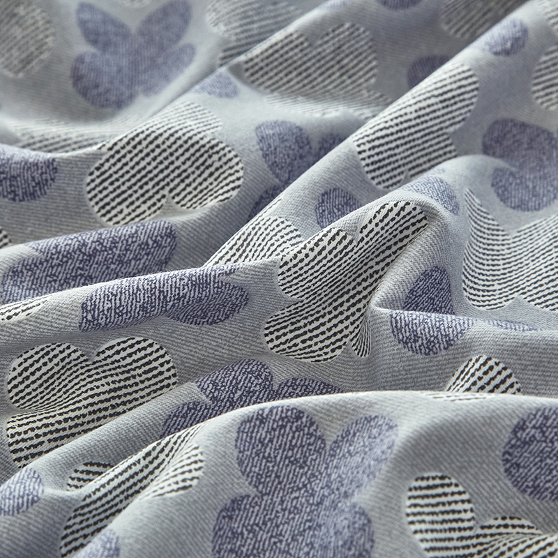 91家纺网 家纺一手货源 找家纺 金纱玉纺家纺 2024新款加厚AB版四件套 四叶草