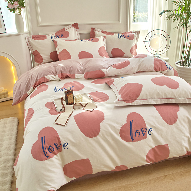 91家纺网 家纺一手货源 找家纺 金纱玉纺家纺 2024新款全棉大版印花13372四件套  幽香恋曲