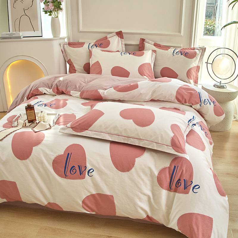 91家纺网 家纺一手货源 找家纺 金纱玉纺家纺 2024新款全棉大版印花13372四件套  幽香恋曲