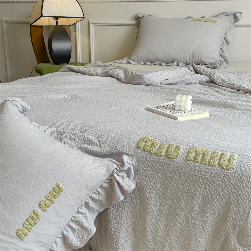 91家纺网 家纺一手货源 找家纺 （总）奥裕2024A类双层纱夏被四件套MiuMiu款夏凉被空调被直播爆款