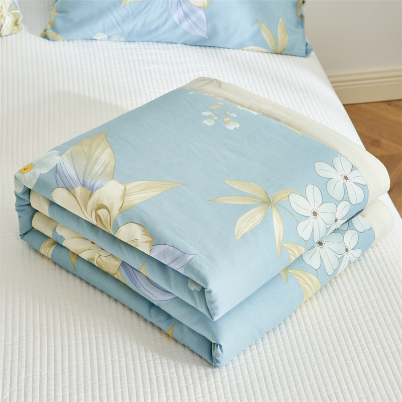 91家纺网 家纺一手货源 找家纺 恬思语家纺 2025新款全棉印花棉花夏被 芬芳年华