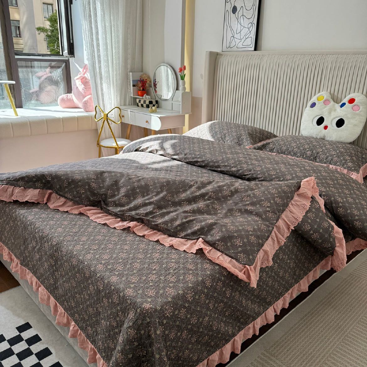 91家纺网 家纺一手货源 找家纺 （总）法式纯棉被罩200X230cm双人被套小碎花全棉被罩纯棉被罩