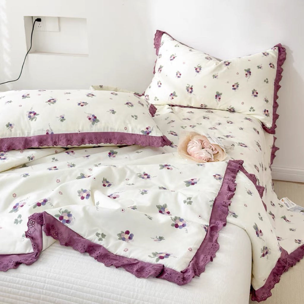 91家纺网 家纺一手货源 找家纺 （总）法式纯棉被罩200X230cm双人被套小碎花全棉被罩纯棉被罩