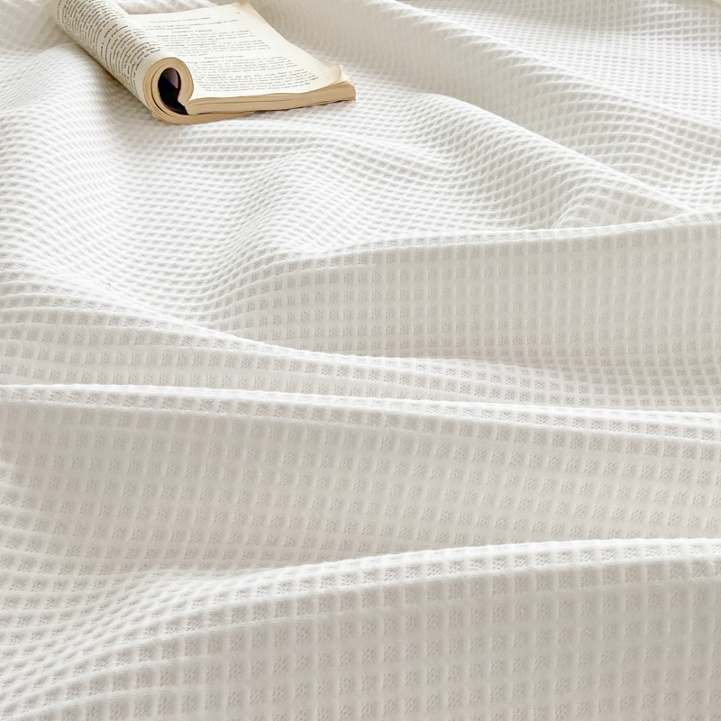 91家纺网 家纺一手货源 找家纺 来菲毛毯 2025新款全棉A类针织盖毯夏凉被 奶白