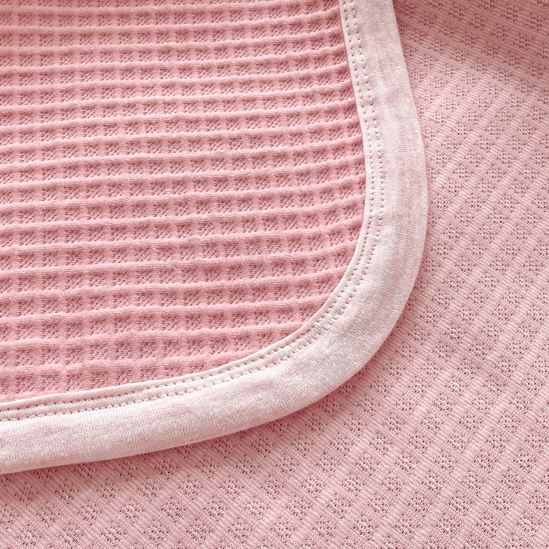 91家纺网 家纺一手货源 找家纺 来菲毛毯 2025新款全棉A类针织盖毯夏凉被 粉色