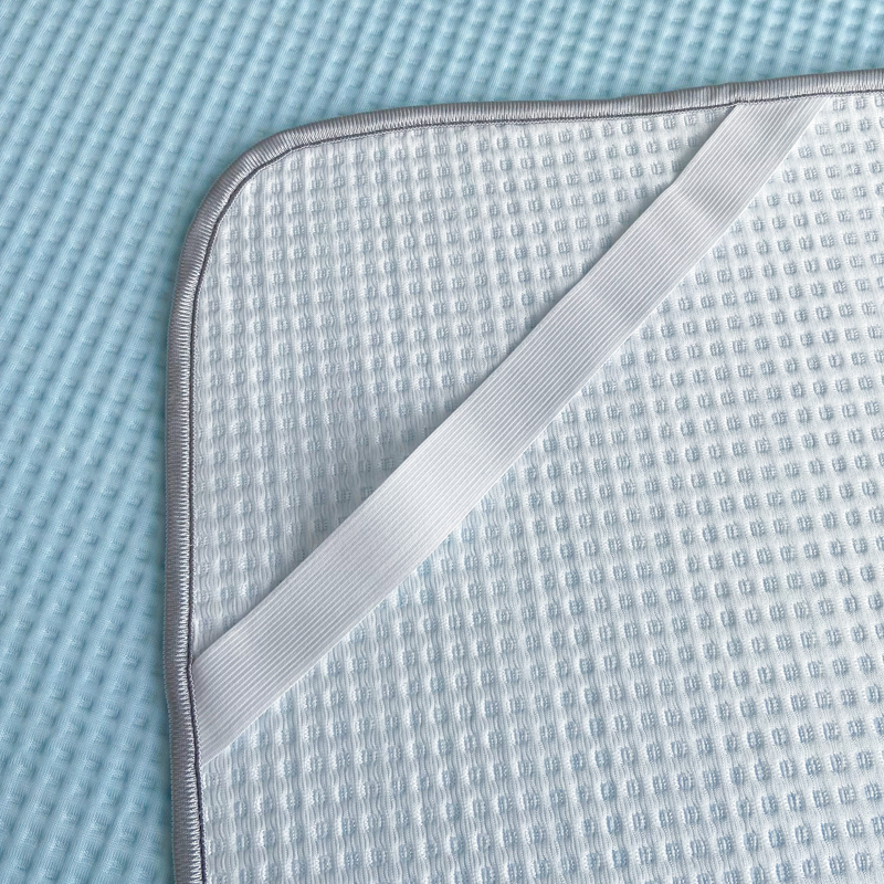 91家纺网 家纺一手货源 找家纺 触手即凉！A类创新科技新款2025双面PE夏凉席三件套蓝