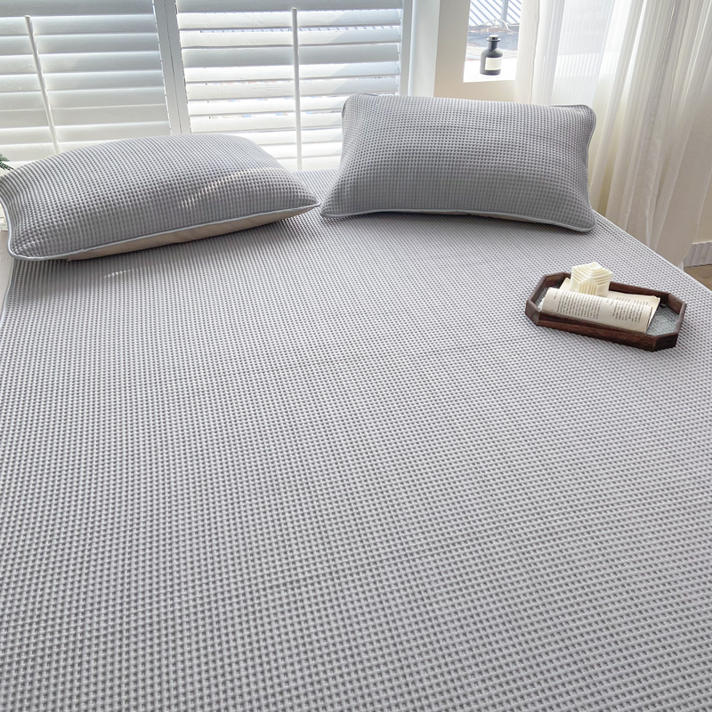 触手即凉！A类创新科技新款2025双面PE夏凉席三件套 灰