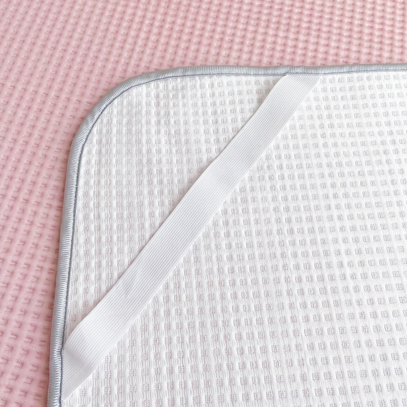 91家纺网 家纺一手货源 找家纺 触手即凉！A类创新科技新款2025双面PE夏凉席三件套 粉