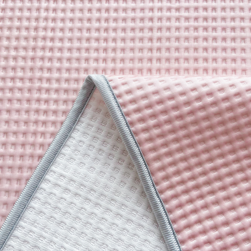 91家纺网 家纺一手货源 找家纺 触手即凉！A类创新科技新款2025双面PE夏凉席三件套 粉