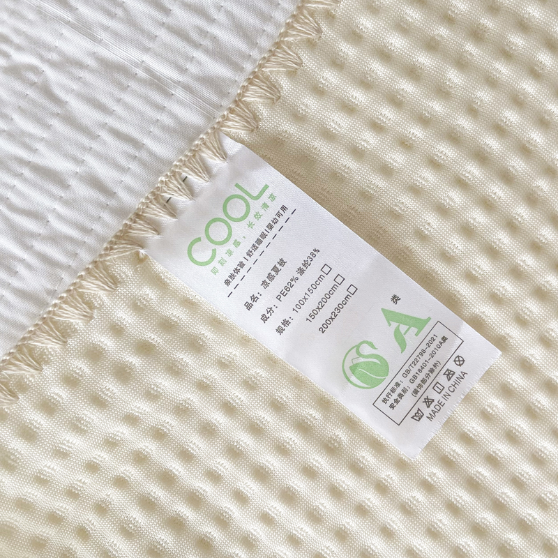 91家纺网 家纺一手货源 找家纺 触手即凉！A类创新科技新款2025双面PE夏凉被恒温凉薄被子 米黄