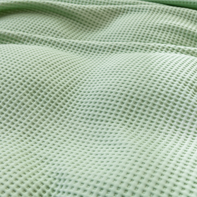 91家纺网 家纺一手货源 找家纺 触手即凉！A类创新科技新款2025双面PE夏凉被恒温凉薄被子 绿色