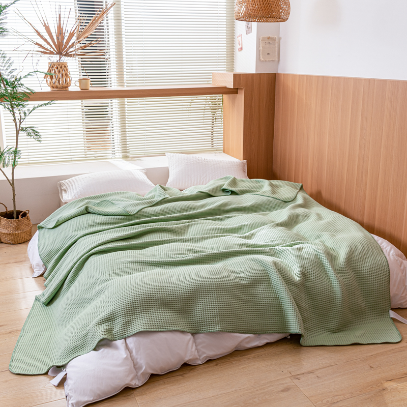 触手即凉！A类创新科技新款2025双面PE夏凉被恒温凉薄被子 绿色
