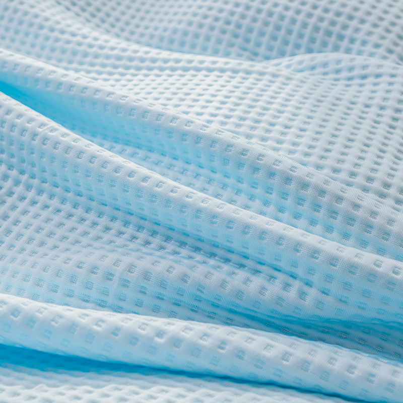 91家纺网 家纺一手货源 找家纺 触手即凉！A类创新科技新款2025双面PE夏凉被恒温凉薄被子 蓝色