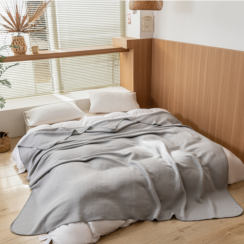 触手即凉！A类创新科技新款2025双面PE夏凉被恒温凉薄被子 灰色