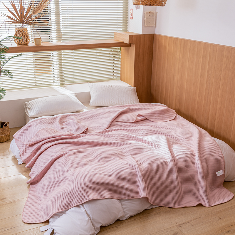 触手即凉！A类创新科技新款2025双面PE夏凉被恒温凉薄被子 粉色