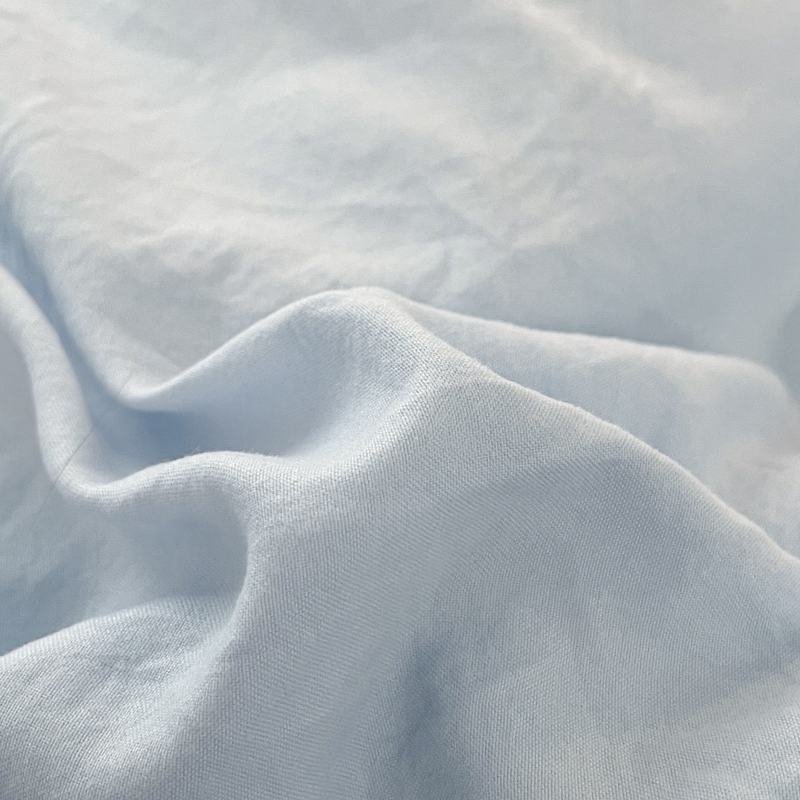 91家纺网 家纺一手货源 找家纺 耀达家居 2024新款ins 纯色双拼条纹水洗棉四件套 海盐蓝