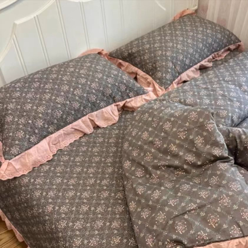 91家纺网 家纺一手货源 找家纺 法式纯棉枕套48x74cm 全棉加厚枕套纯棉枕头套一对装